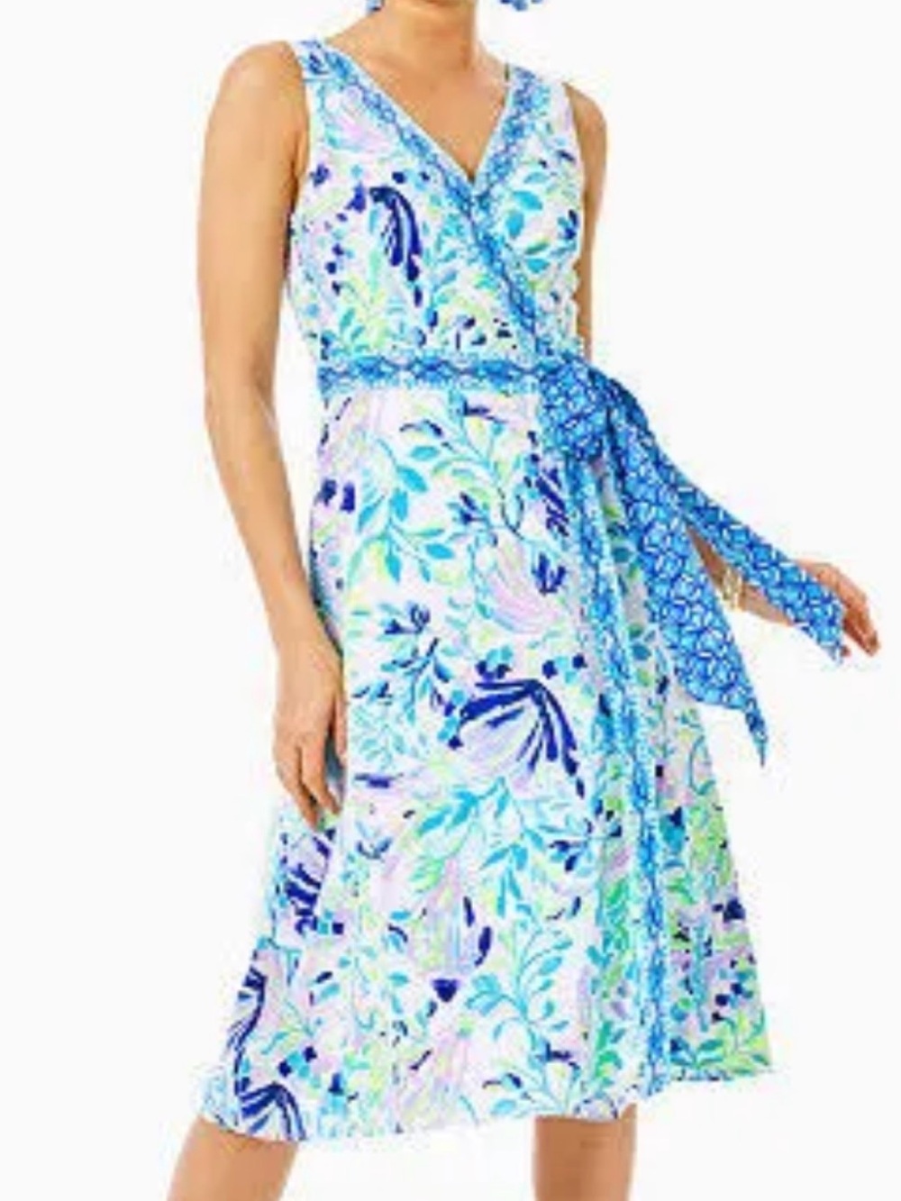 Lilly Shaylee Stretch Midi Wrap Dress 👗